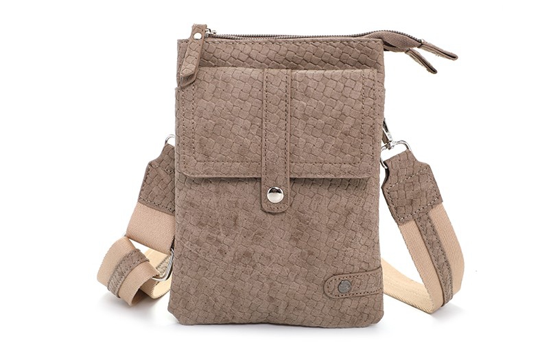 Taupe telefoon- en schoudertasje Swift